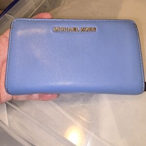 Michael Kors Wedgewood Blue Wallet 6.5" X 4"